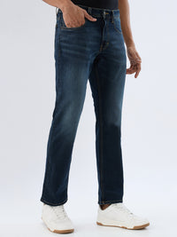 Men Jeans Comfort Fit Blue Mid Rise