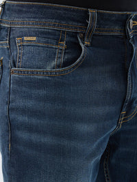 Men Jeans Comfort Fit Blue Mid Rise