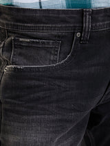 Men Jeans Relaxed Fit Black Mid Rise