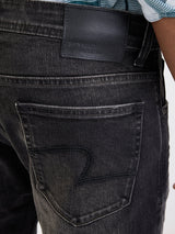 Men Jeans Relaxed Fit Black Mid Rise