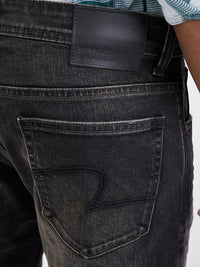 Men Jeans Relaxed Fit Black Mid Rise