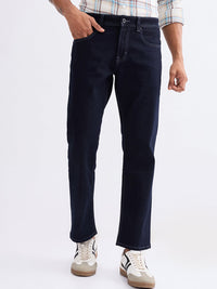 Men Jeans Relaxed Fit Blue Mid Rise