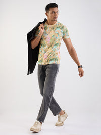 Men Jeans Relaxed Fit Black Mid Rise
