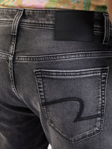 Men Jeans Relaxed Fit Black Mid Rise
