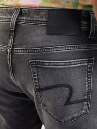 Men Jeans Relaxed Fit Black Mid Rise