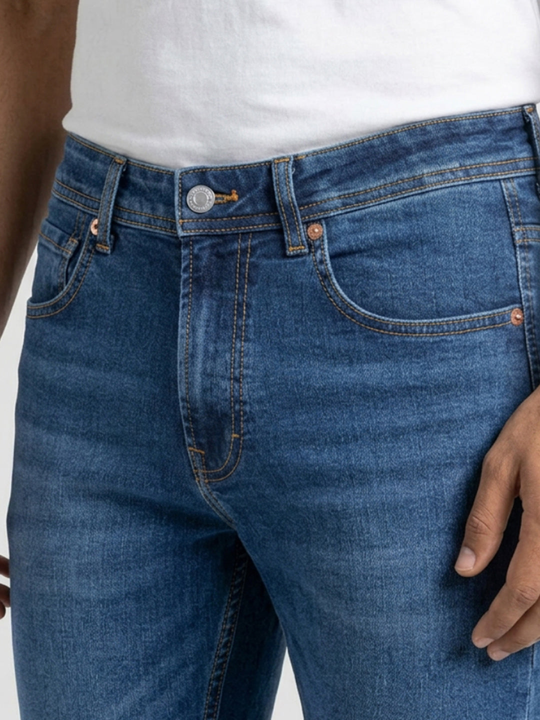 Men Chico Jeans Relaxed Fit Mid Blue Mid Rise