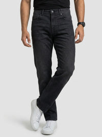 Men Chico Jeans Relaxed Fit Black Mid Rise