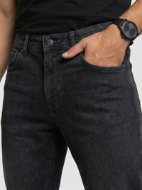 Men Chico Jeans Relaxed Fit Black Mid Rise