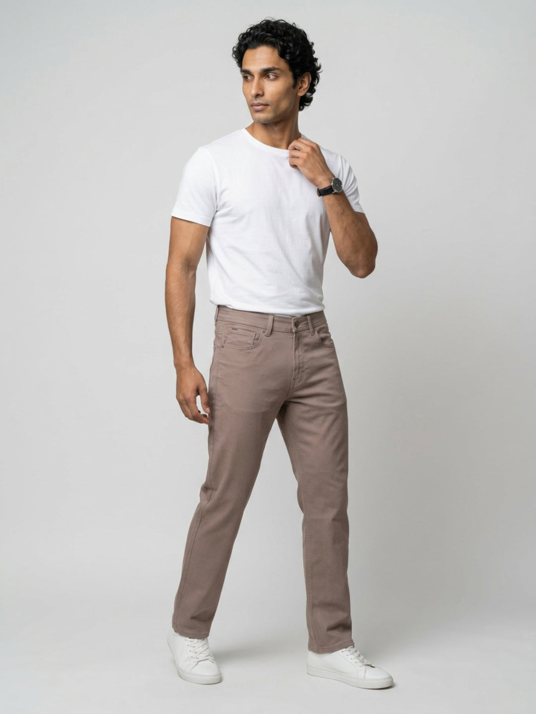 Men Chico Jeans Relaxed Fit Brown Mid Rise