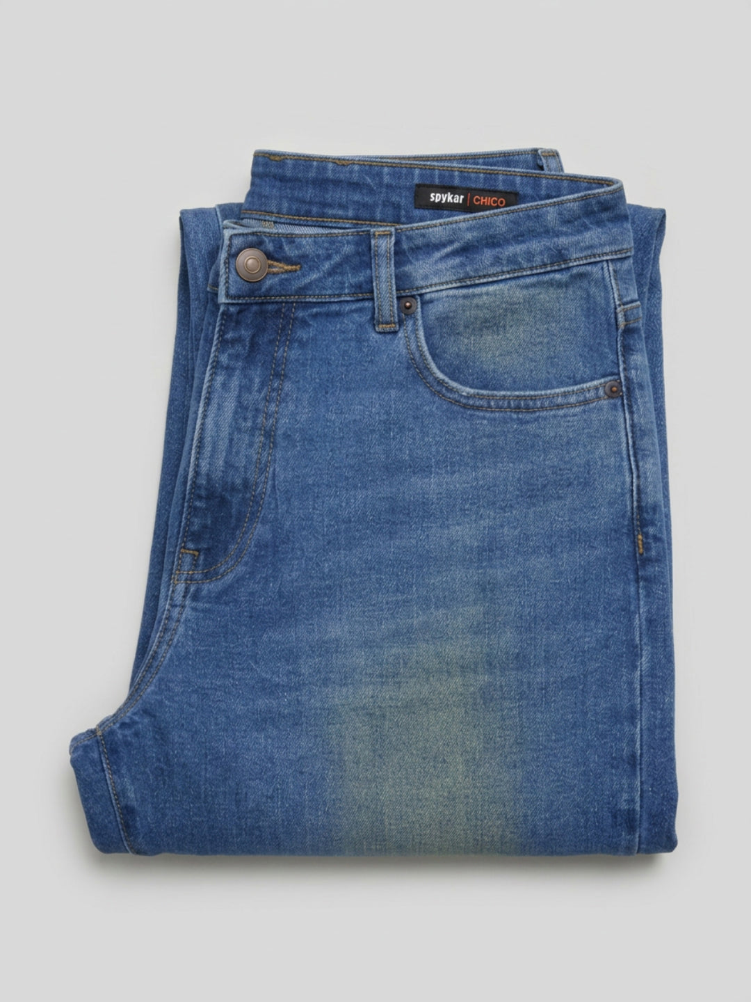 Men Chico Jeans Relaxed Fit Mid Blue Mid Rise