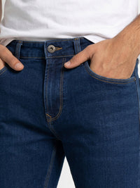 Men Chico Jeans Relaxed Fit Dark Blue Mid Rise