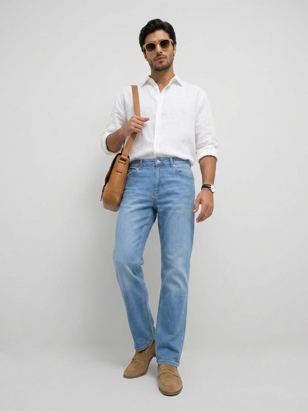 Men Chico Jeans Relaxed Fit Mid Blue Mid Rise