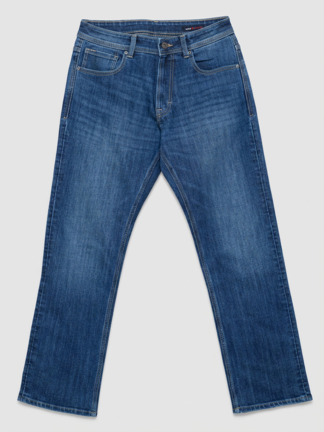 Men Chico Jeans Relaxed Fit Mid Blue Mid Rise