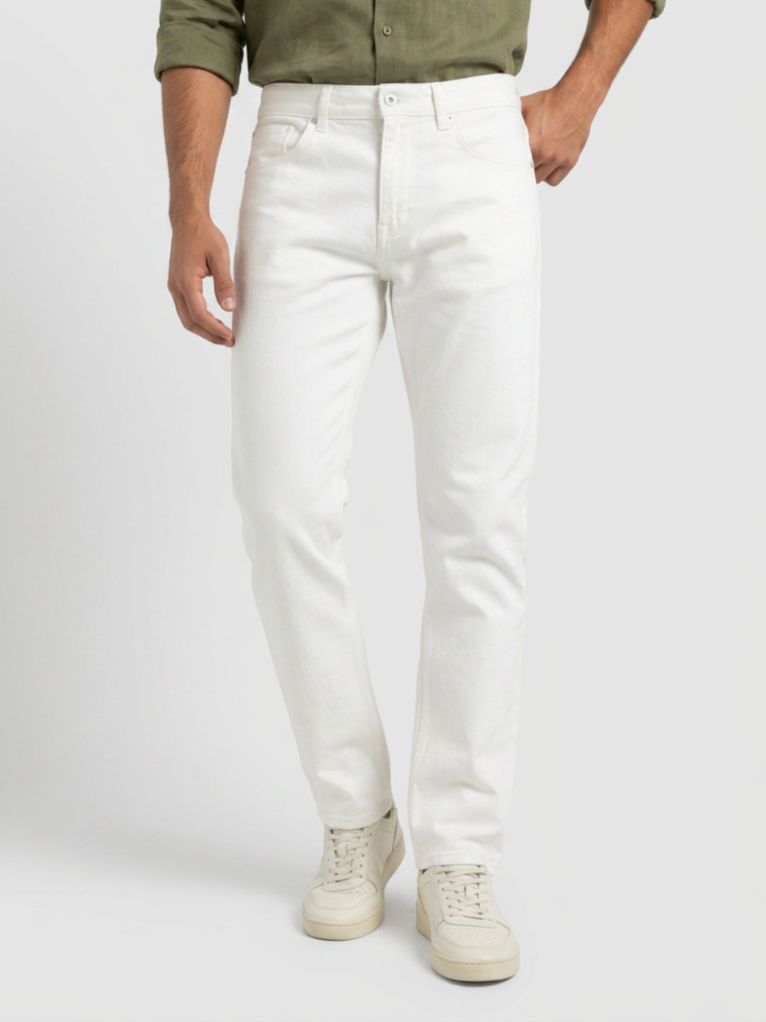 Men Chico Jeans Relaxed Fit White Mid Rise