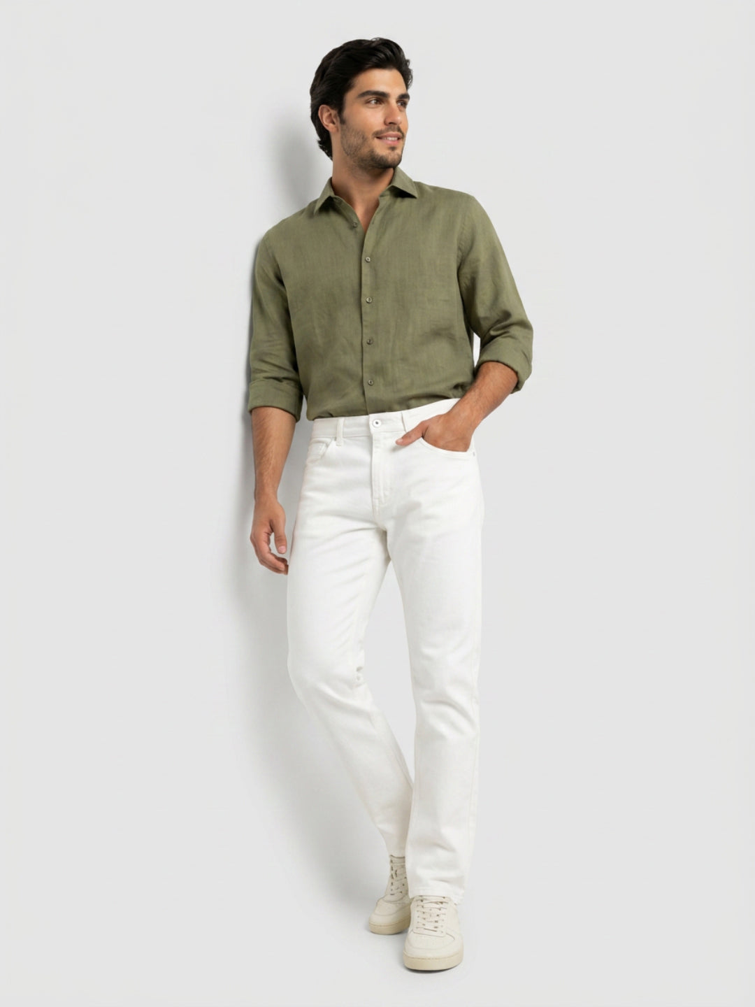 Men Chico Jeans Relaxed Fit White Mid Rise