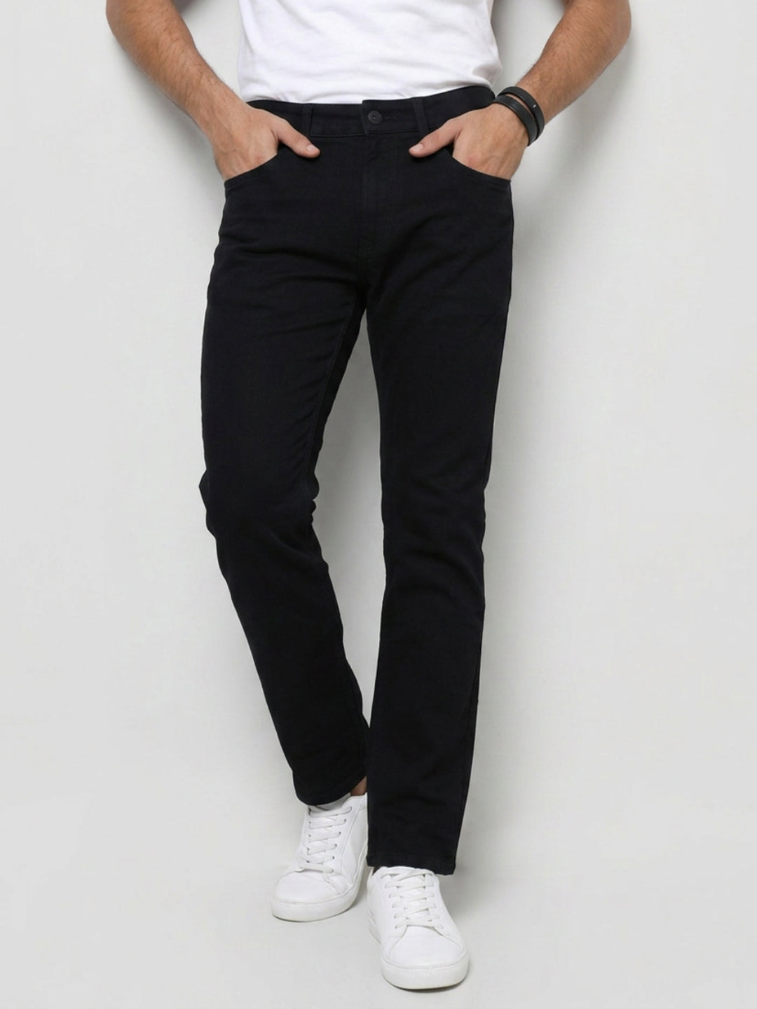 Men Chico Jeans Relaxed Fit Black Mid Rise