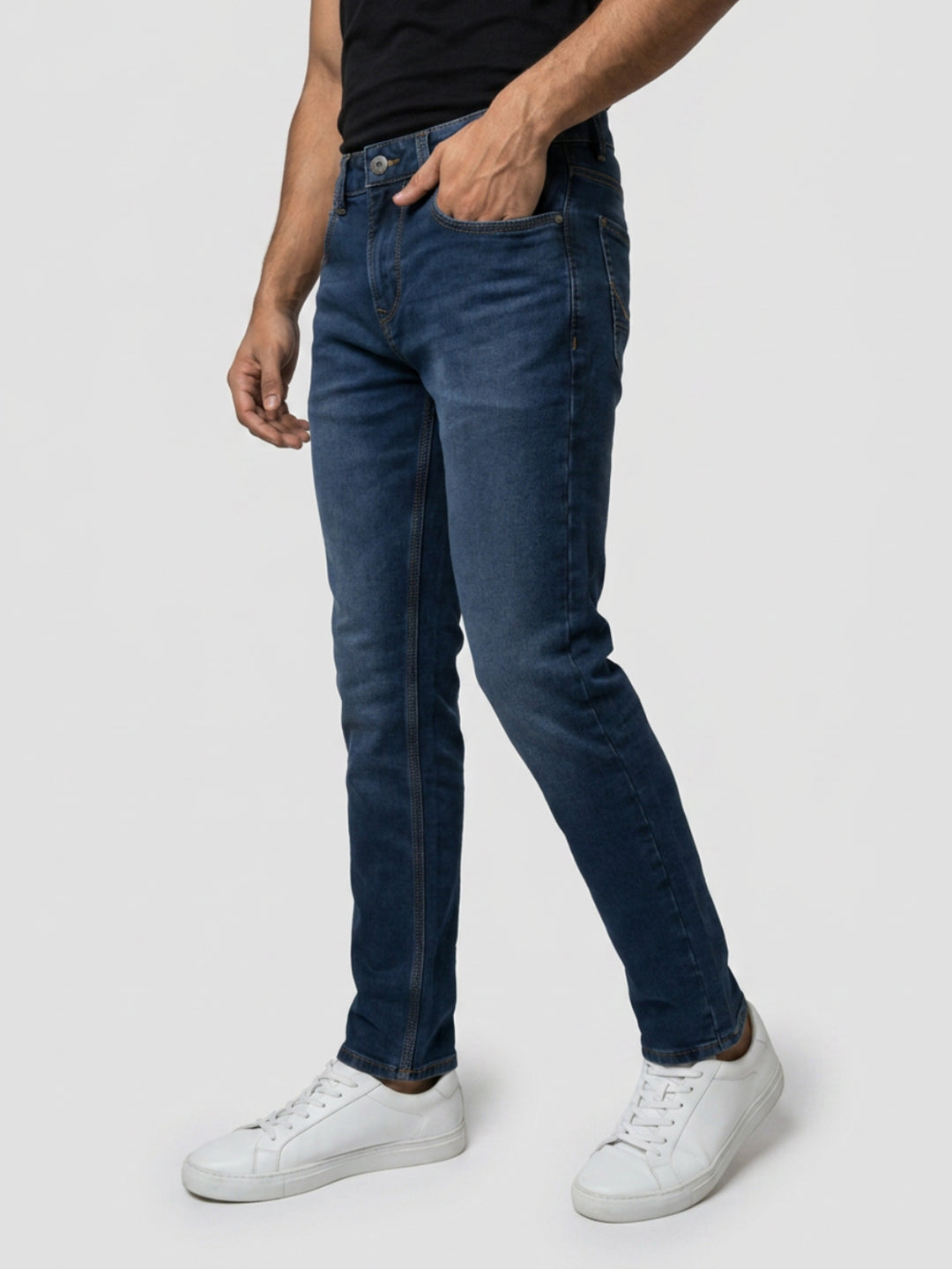 Men Diego Jeans Super Slim Fit Dark Blue Low Rise