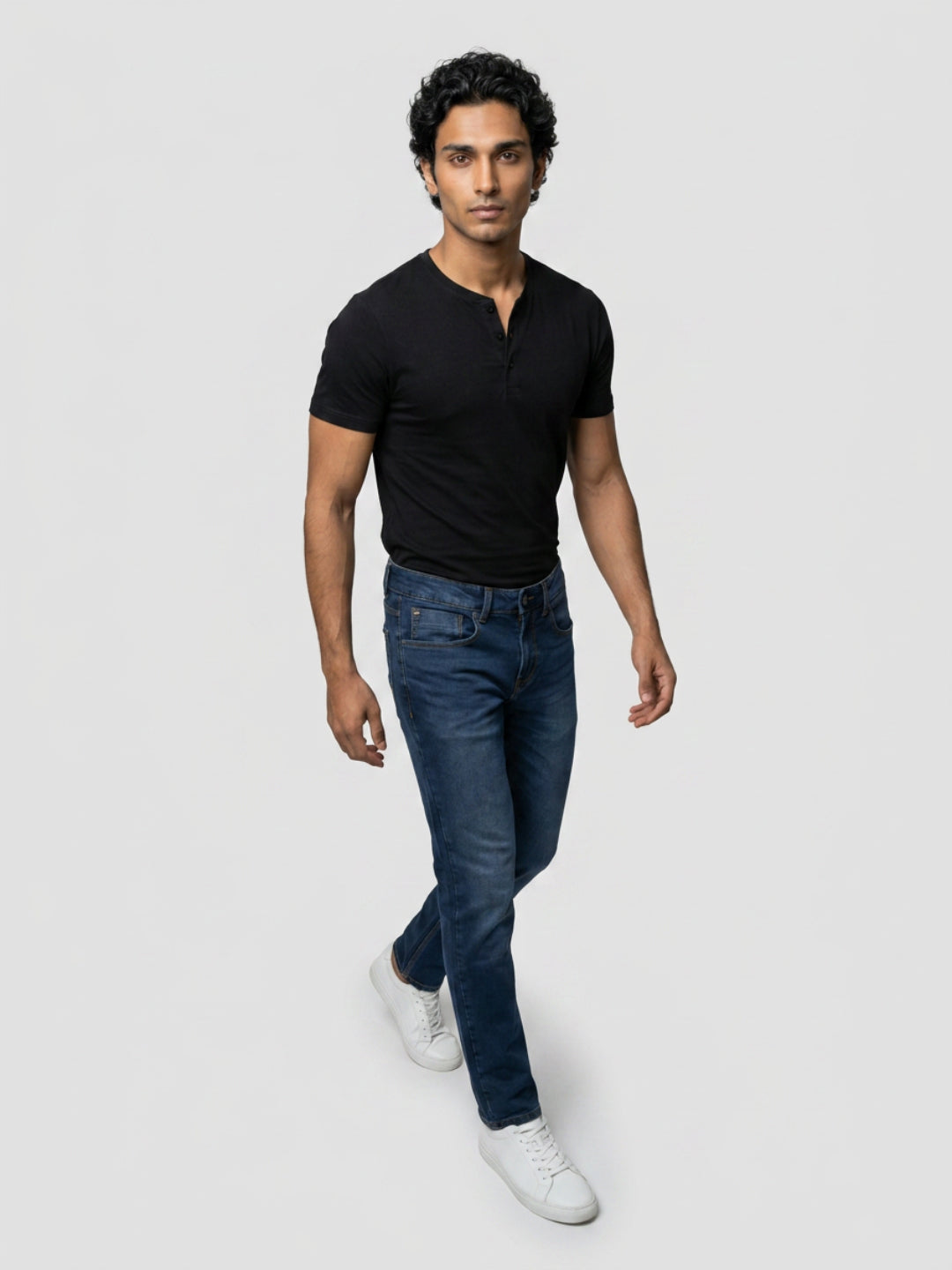 Men Diego Jeans Super Slim Fit Dark Blue Low Rise