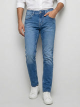 Men Diego Jeans Super Slim Fit Mid Blue Low Rise