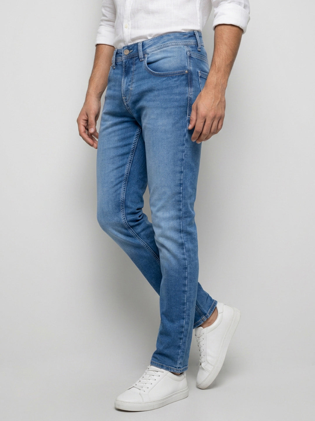 Men Diego Jeans Super Slim Fit Mid Blue Low Rise