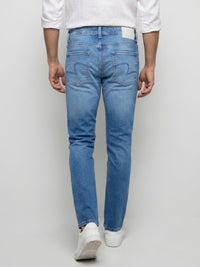 Men Diego Jeans Super Slim Fit Mid Blue Low Rise