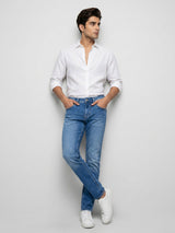 Men Diego Jeans Super Slim Fit Mid Blue Low Rise