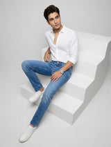 Men Diego Jeans Super Slim Fit Mid Blue Low Rise