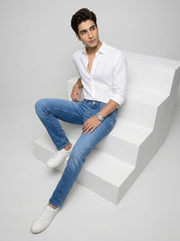 Men Diego Jeans Super Slim Fit Mid Blue Low Rise