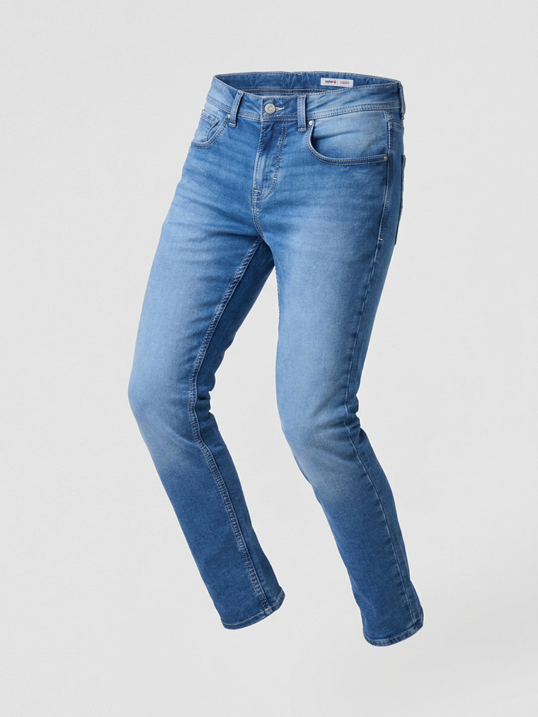 Men Diego Jeans Super Slim Fit Mid Blue Low Rise