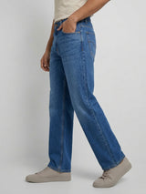 Men Ikemen Jeans Loose Fit Mid Blue Low Rise