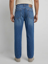Men Ikemen Jeans Loose Fit Mid Blue Low Rise