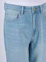 Men Ikemen Jeans Loose Fit Light Blue Low Rise