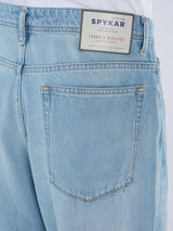 Men Ikemen Jeans Loose Fit Light Blue Low Rise