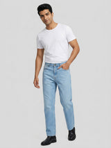 Men Ikemen Jeans Loose Fit Light Blue Low Rise