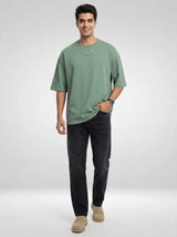 Men Ikemen Jeans Loose Fit Black Low Rise