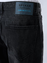 Men Ikemen Jeans Loose Fit Black Low Rise