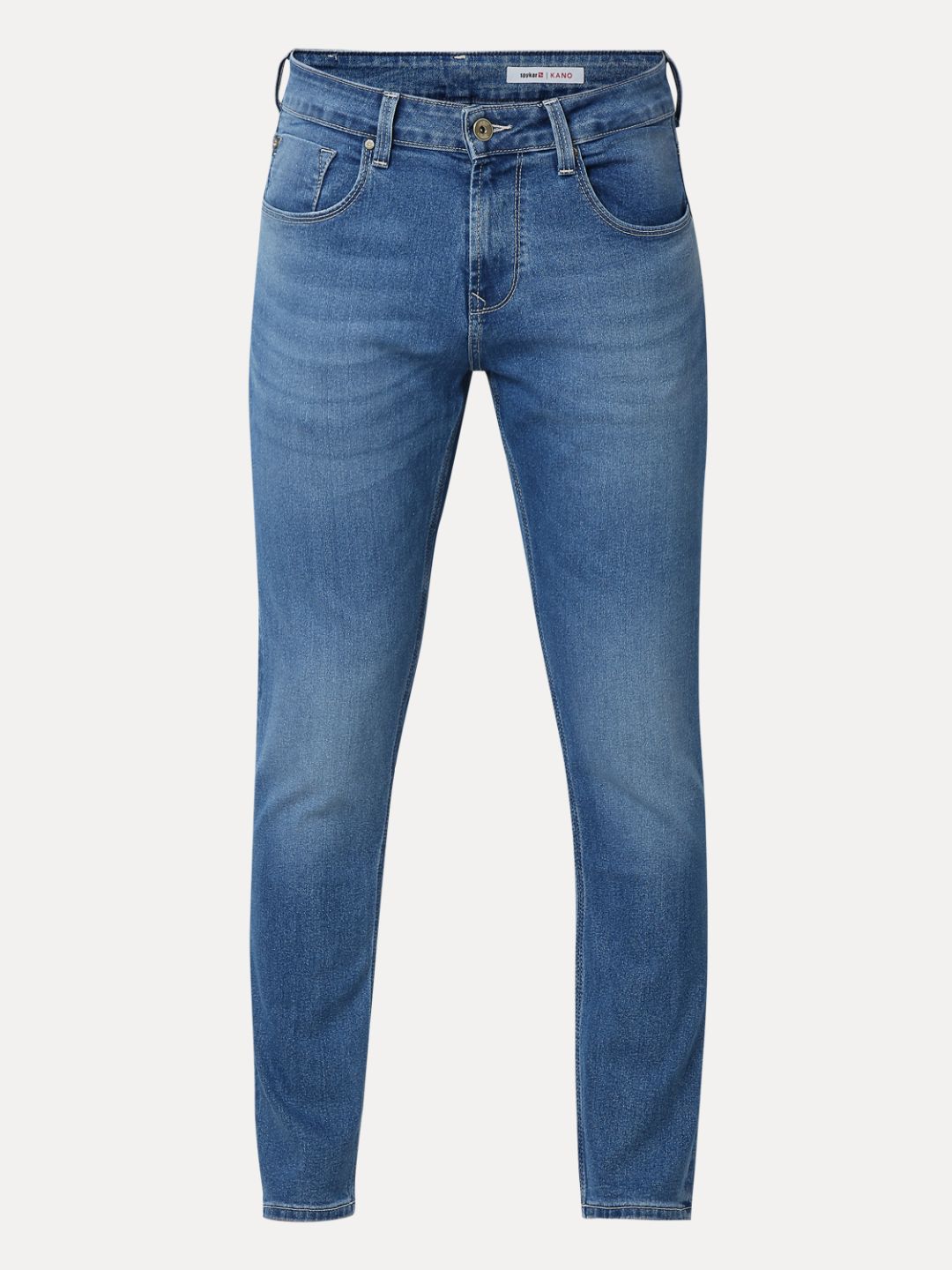 Spykar Blue Slim Fit Mid Rise Jeans For Men