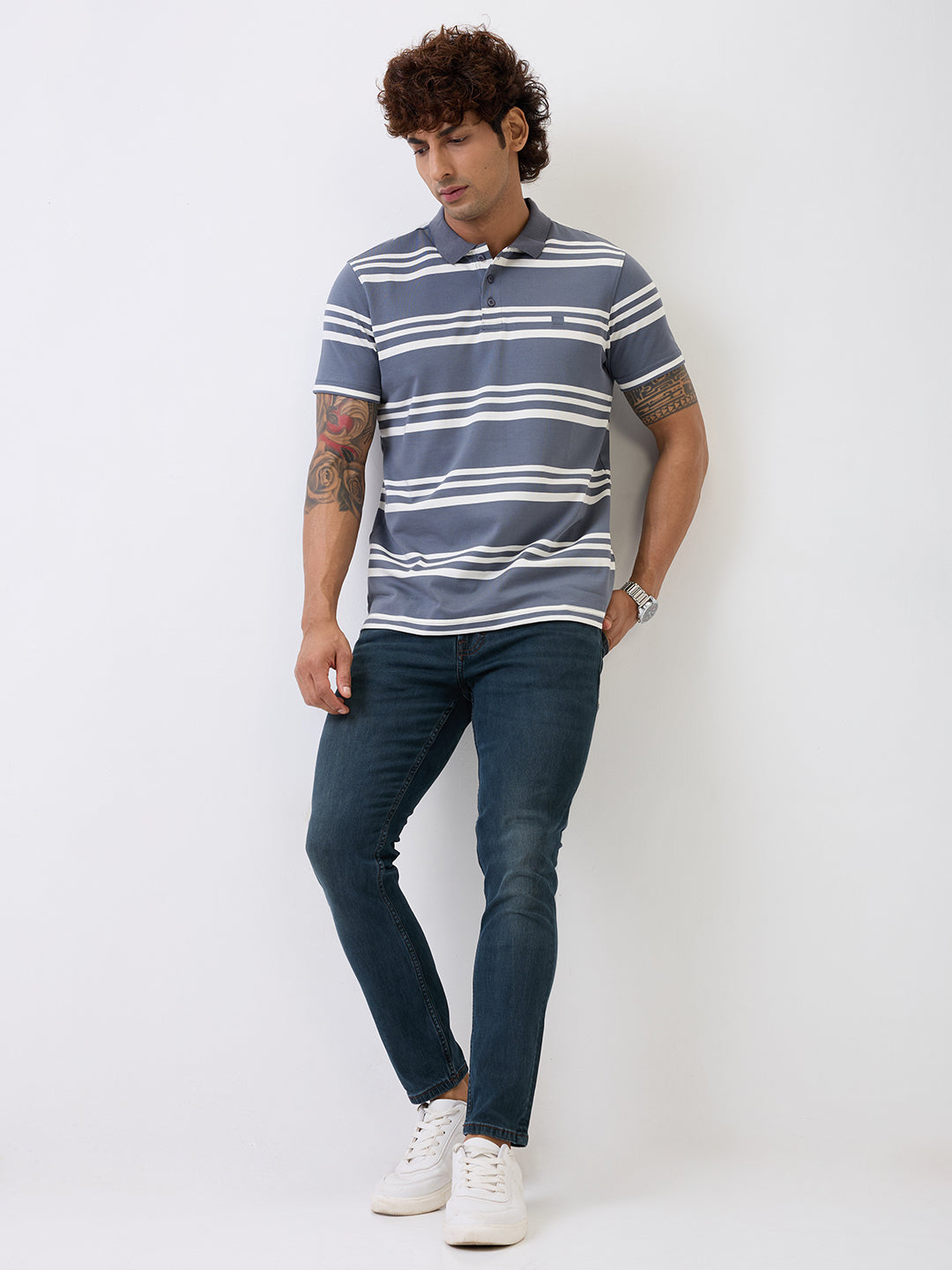 Spykar Green Mid Rise Slim Fit Casual Jeans For Men