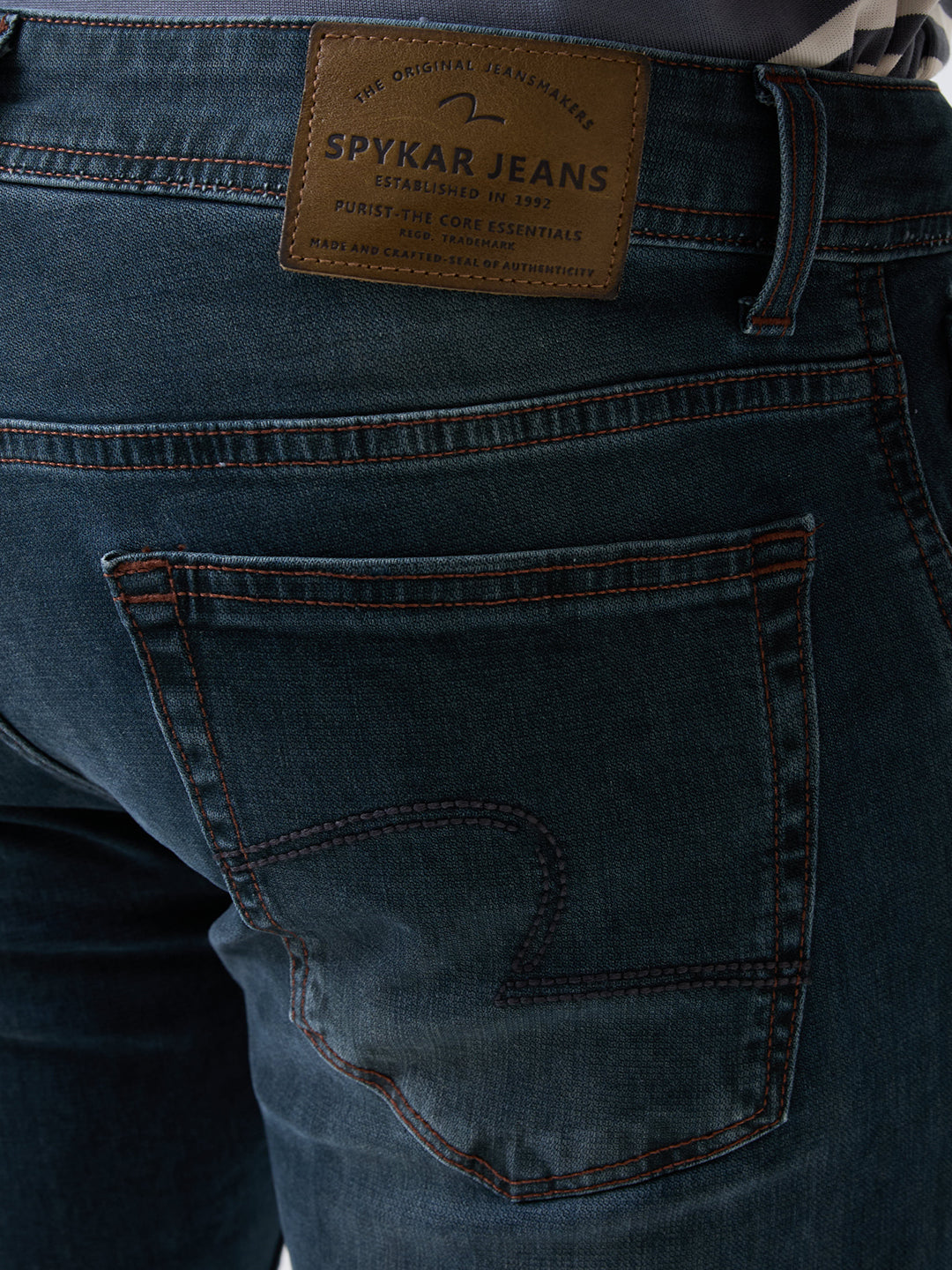Spykar Green Mid Rise Slim Fit Casual Jeans For Men