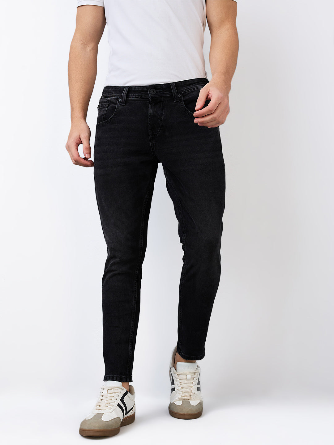 Spykar Slim Fit Mid Rise Cotton Jeans For Men