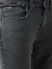 Men Kano Jeans Slim Fit Grey Mid Rise