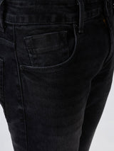 Men Jeans Slim Fit Black Mid Rise