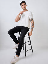 Men Jeans Slim Fit Black Mid Rise