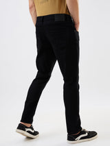 Men Jeans Slim Fit Black Mid Rise