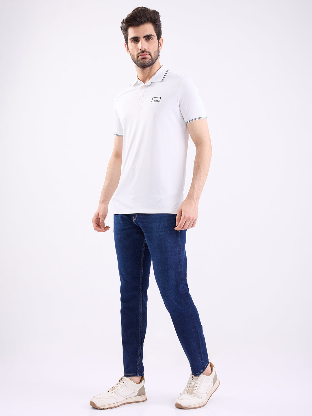 Spykar Mid Blue Mid Rise Slim Fit Casual Jeans For Men