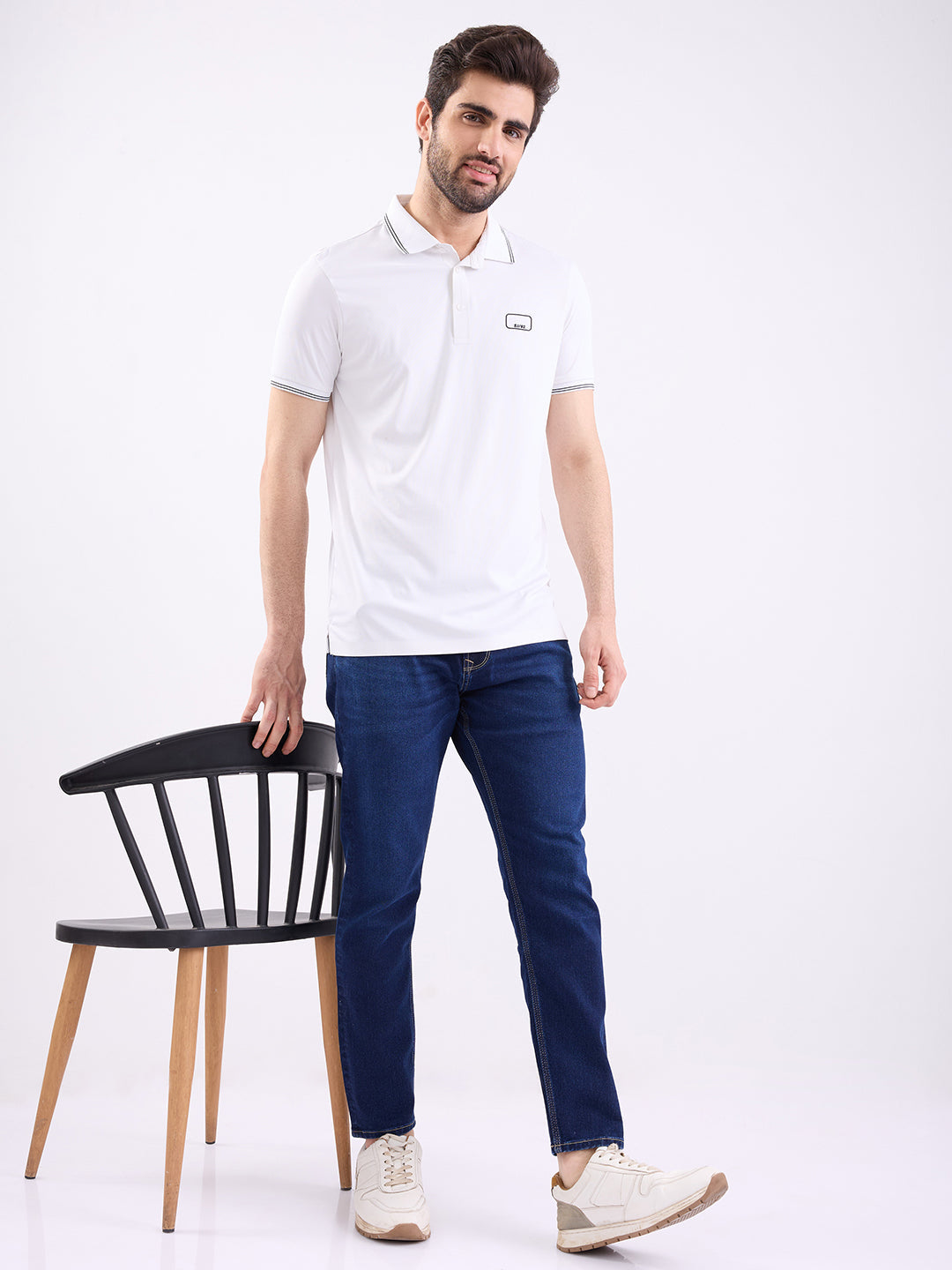 Spykar Mid Blue Mid Rise Slim Fit Casual Jeans For Men