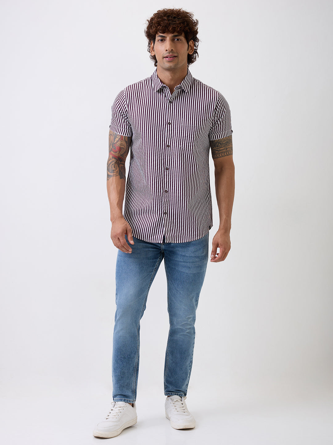 Spykar Blue Mid Rise Slim Fit Casual Jeans For Men