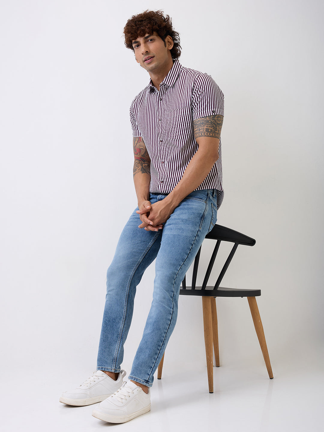 Spykar Blue Mid Rise Slim Fit Casual Jeans For Men