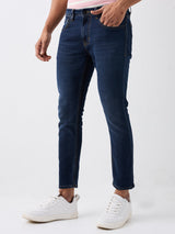 Men Jeans Slim Fit Blue Mid Rise