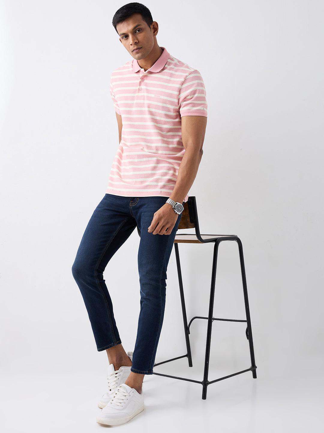 Spykar Blue Mid Rise Slim Fit Casual Jeans For Men